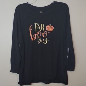 State of Mind 'Faboolous' Long Sleeve Tee - Black and Orange. Dsst0129